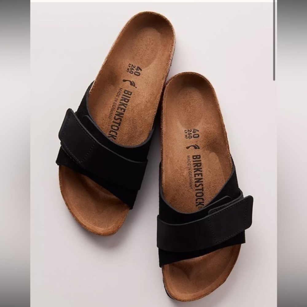 ▶️ Birkenstock ◀️ Oida Black Leather Suede Sandals Size EU 37 L6